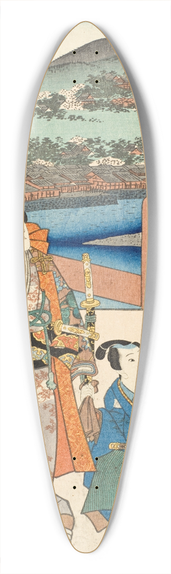 Utagawa Kunisada (Toyokuni III) - Kyoto; the End 39.3 inch art pintail longboard deck