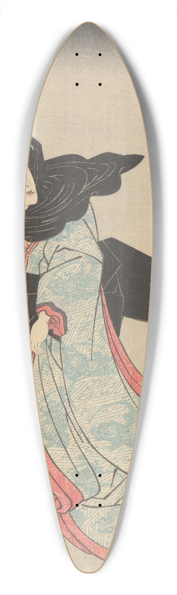 Utagawa Kunisada (Toyokuni III) - The Actor Iwai Hanshiro in the Role of Oito 39.3 inch art pintail longboard deck