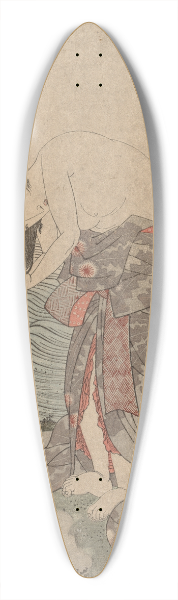 Utagawa Kunisada (Toyokuni III) - Woman Diver Combing her Hair 39.3 inch art pintail longboard deck