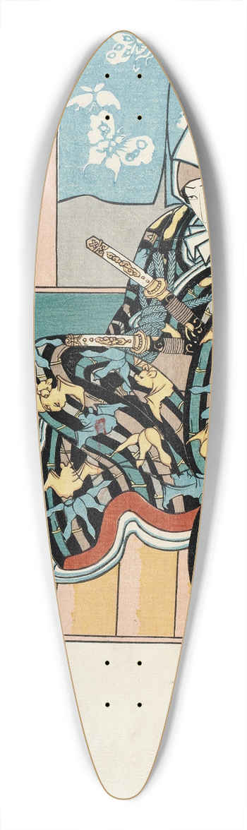Utagawa Kuniyoshi - Actor in the role of Ashikaga Yorikane in Date kurabe okuni kabuki 39.3 inch art pintail longboard deck