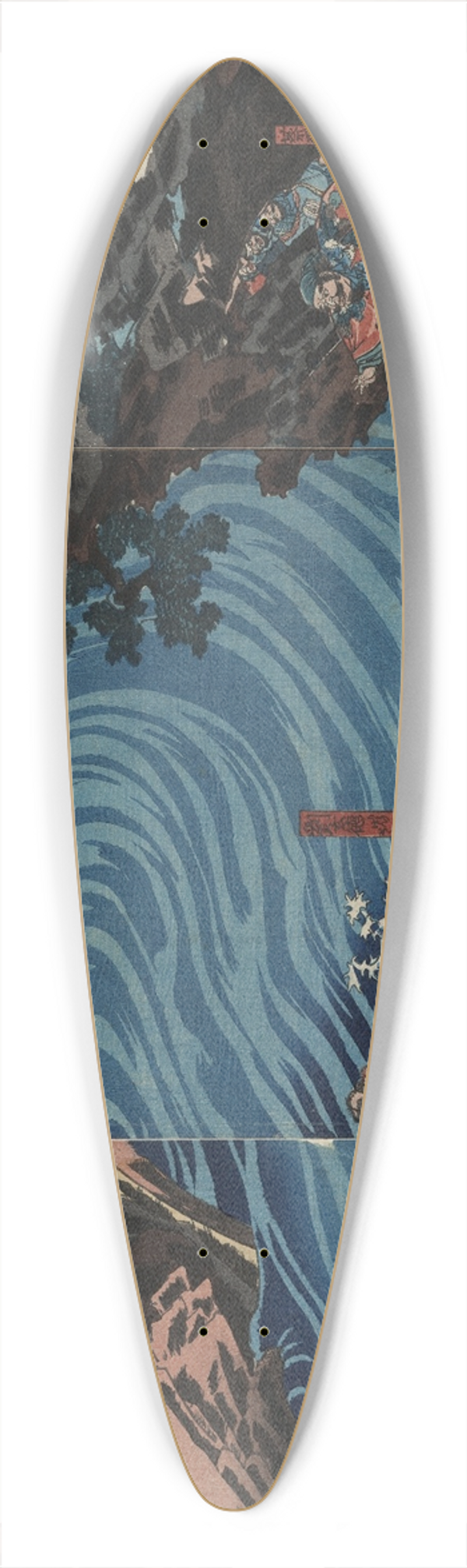 Utagawa Kuniyoshi - Gentoku uma o odorashite tankei o koeru zu 39.3 inch art pintail longboard deck