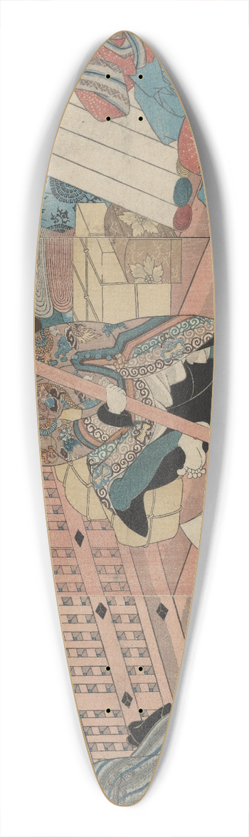 Utagawa Kuniyoshi - Hakata kojor kezori kuemon komatsuya sshichi 39.3 inch art pintail longboard deck