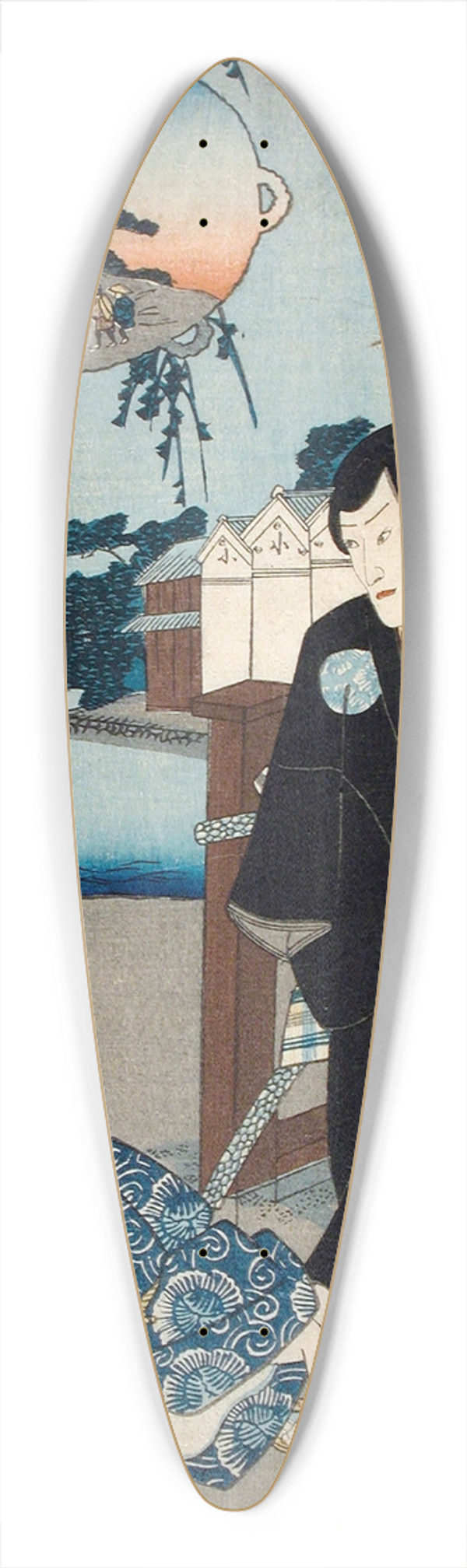 Utagawa Kuniyoshi - Kusatsu; Kanja Yoshitaka 39.3 inch art pintail longboard deck