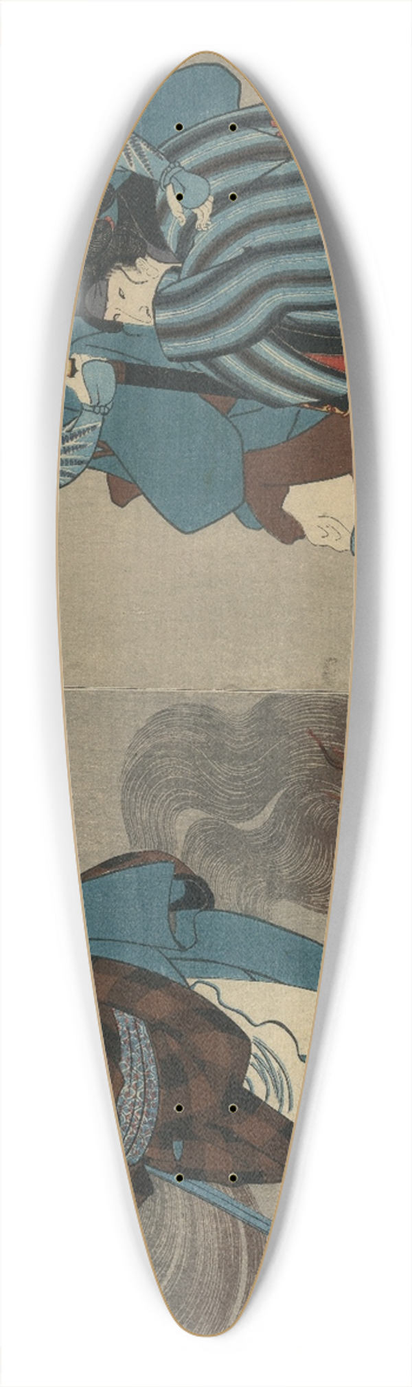 Utagawa Kuniyoshi - Oyone magoshichi taheiji 39.3 inch art pintail longboard deck