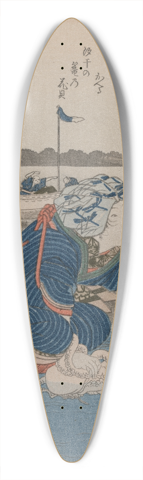 Utagawa Kuniyoshi - Woman with an Octopus; from the series Five Pictures of Low Tide 39.3 inch art pintail longboard deck
