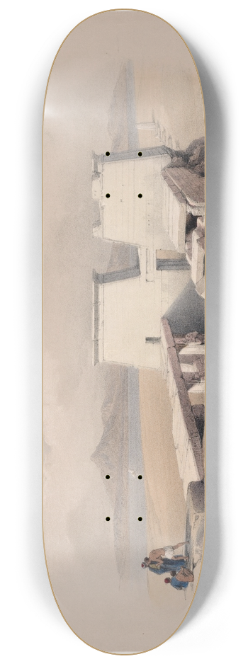 David Roberts - Temple of Wady Saboua [Wadi al-Sabua], Nubia. 8.25 inch art skate deck