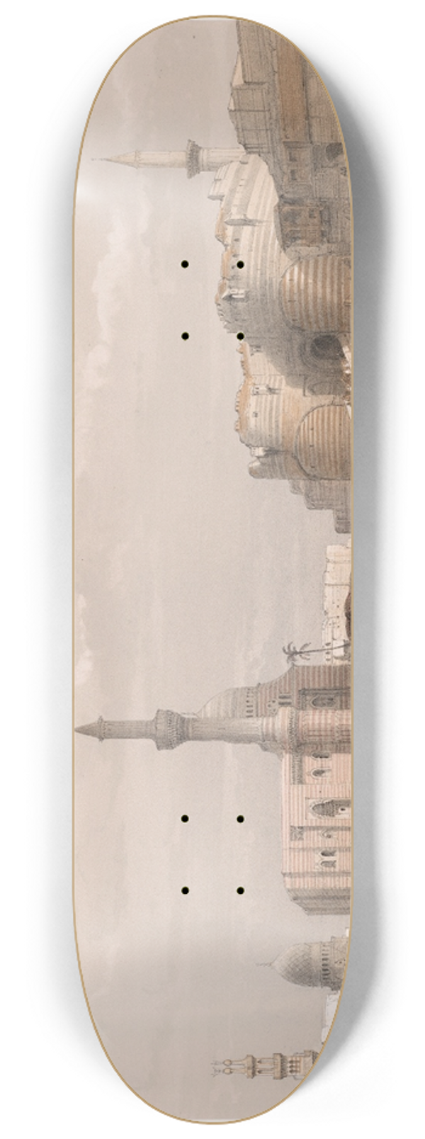 David Roberts - The entrance to the Citadel of Cairo. 8.25 inch art skate deck