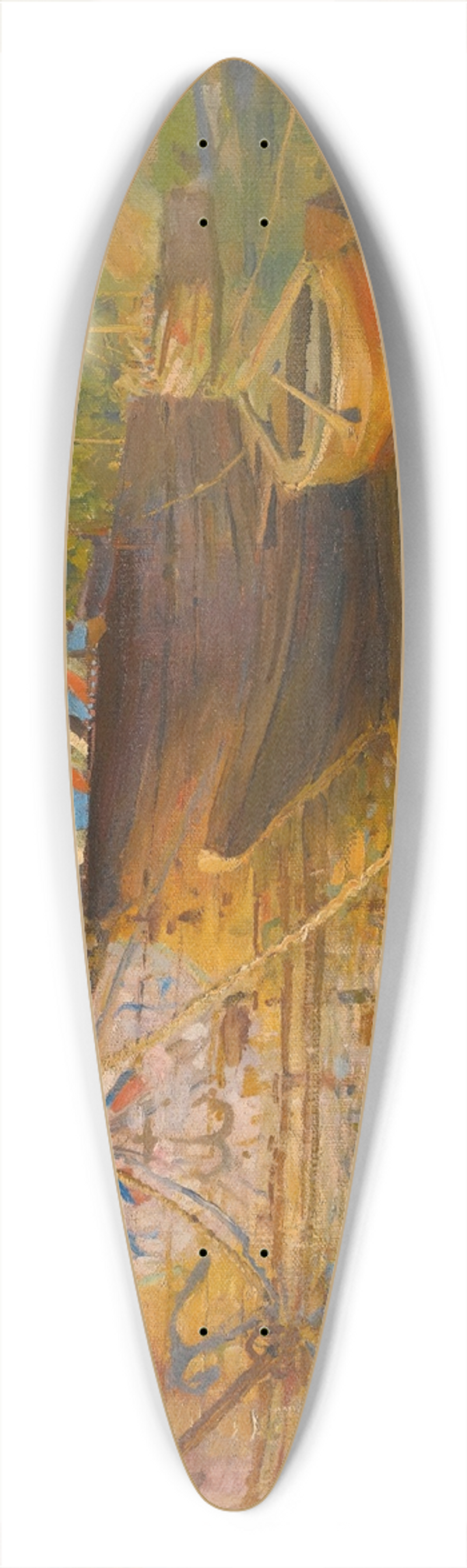 Vasily Dmitrievich Polenov - Barge On The River Oka 39.3 inch art pintail longboard deck