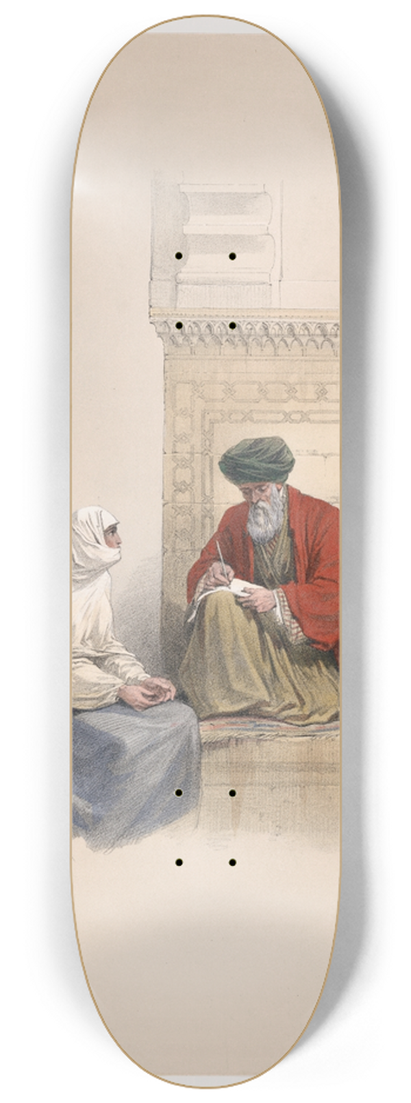 David Roberts - The letter writer, Cairo. 8.25 inch art skate deck