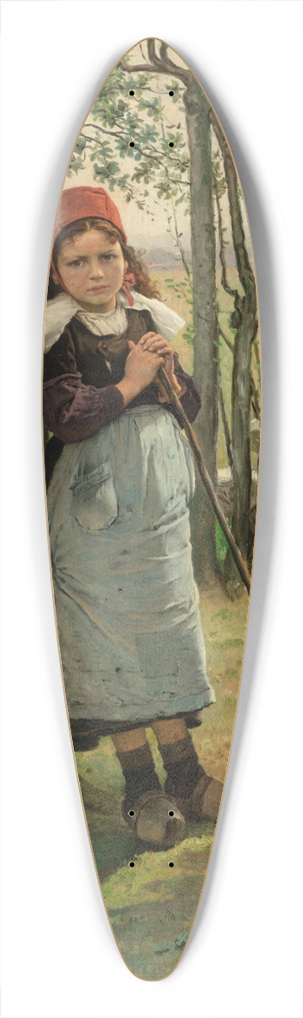 Vclav Brok - Goose Girl 39.3 inch art pintail longboard deck