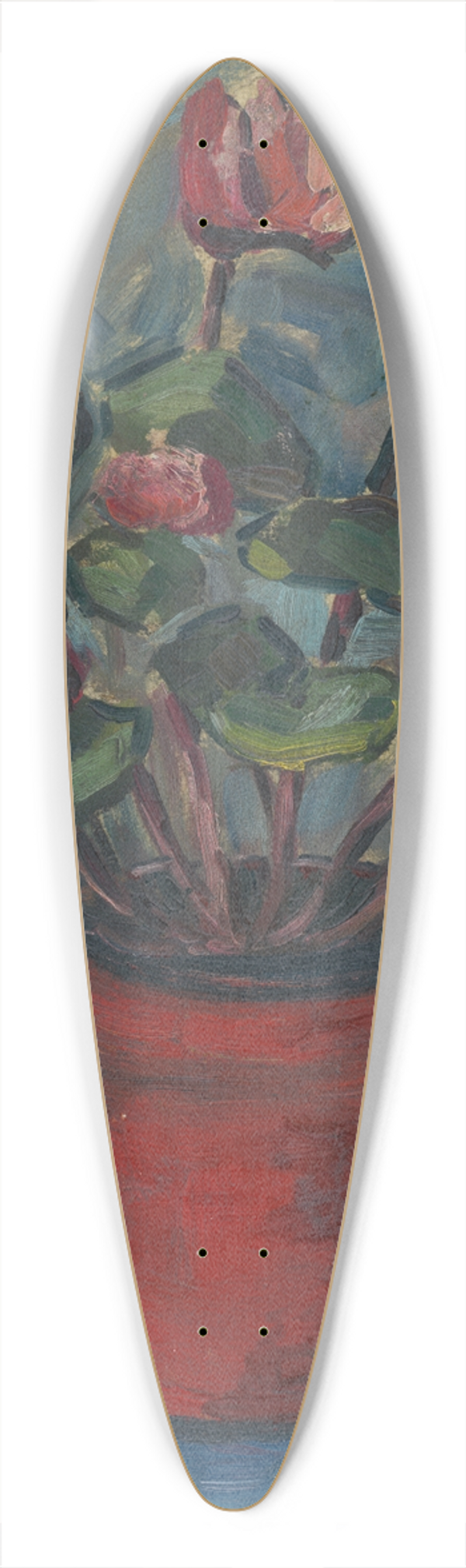 Vclav pla - Still Life with Flowers 39.3 inch art pintail longboard deck