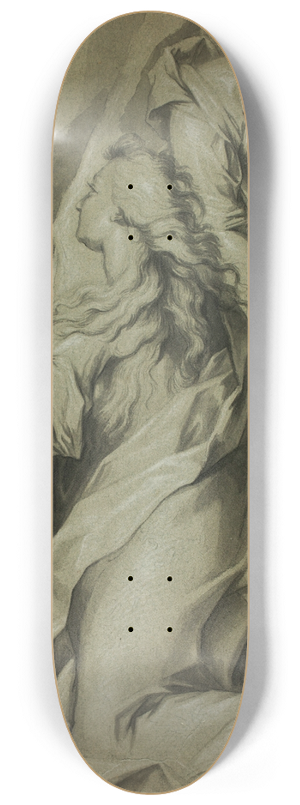 After Federico Barocci - Kneeling Magdalene and Tomb Attendant 8.25 inch art skate deck