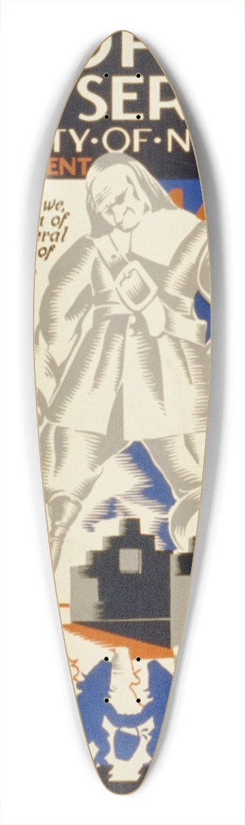 Vera Bock - History of civic services in the city of New York Fire Department No. 1 39.3 inch art pintail longboard deck