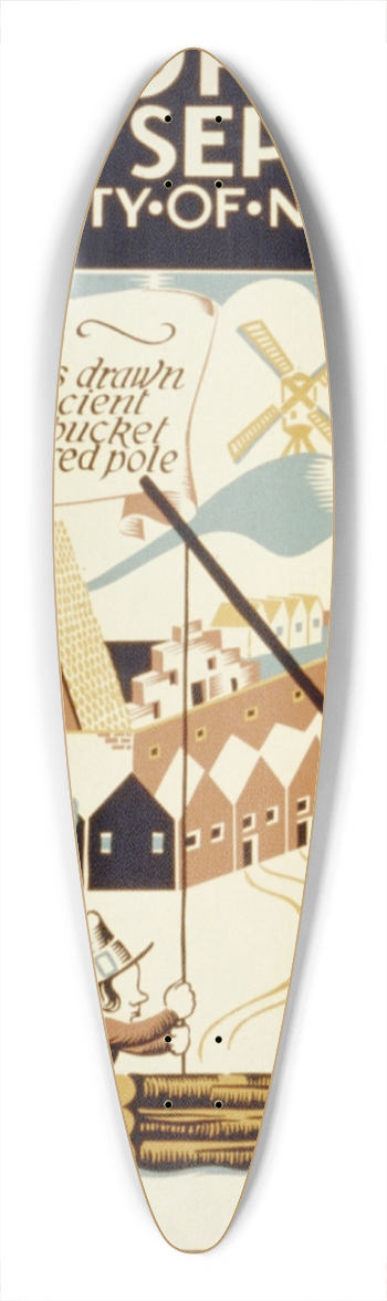 Vera Bock - History of civic services in the city of New York Water supply No. 1 39.3 inch art pintail longboard deck