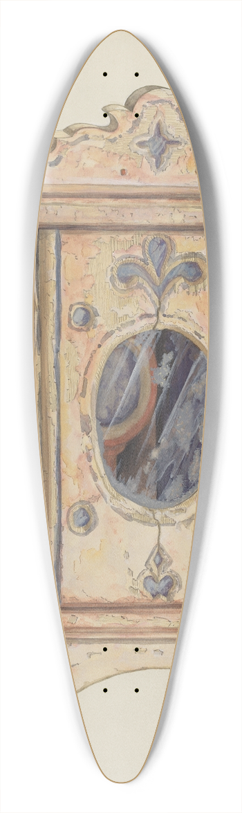 Verna Tallman - Monstrance 39.3 inch art pintail longboard deck