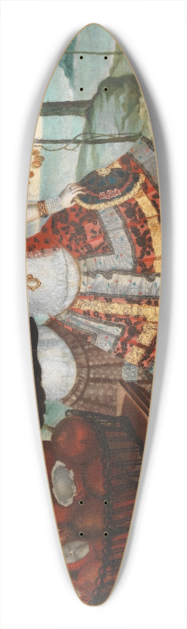 Vicente Albn - Noble Woman with Her Black Slave 39.3 inch art pintail longboard deck