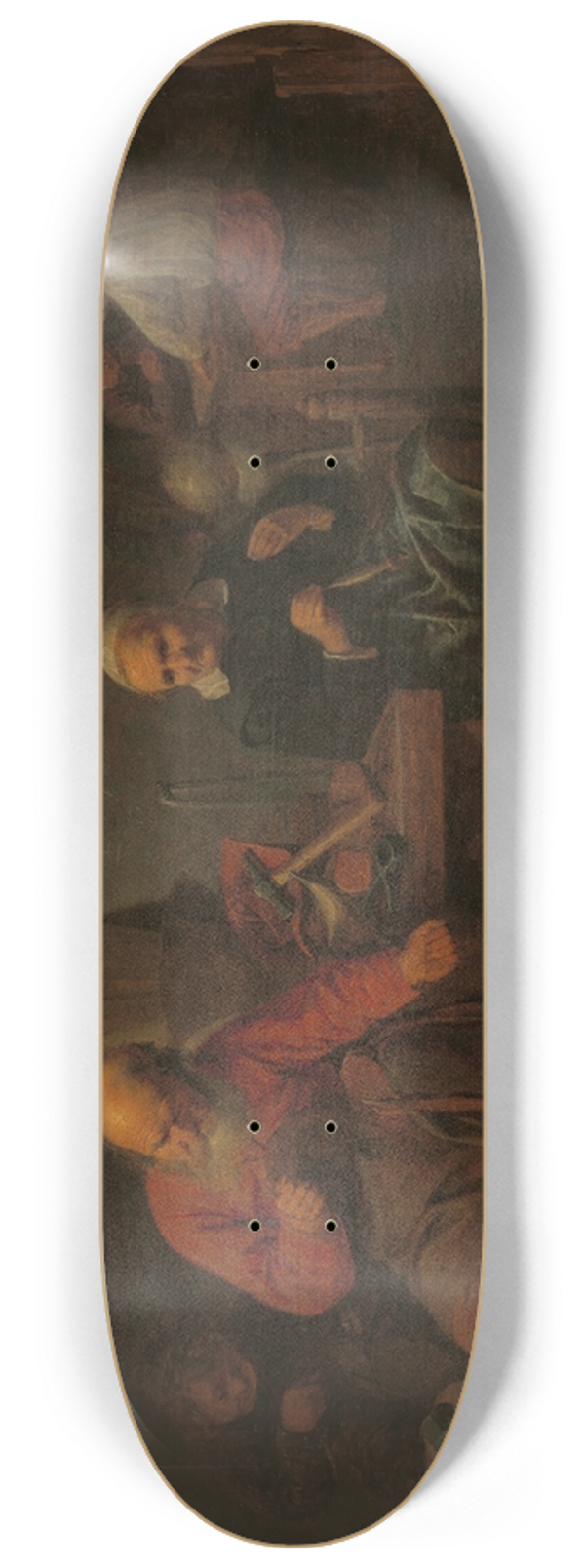 David Ryckaert III - Interior of a Cobblers Shop 8.25 inch art skate deck