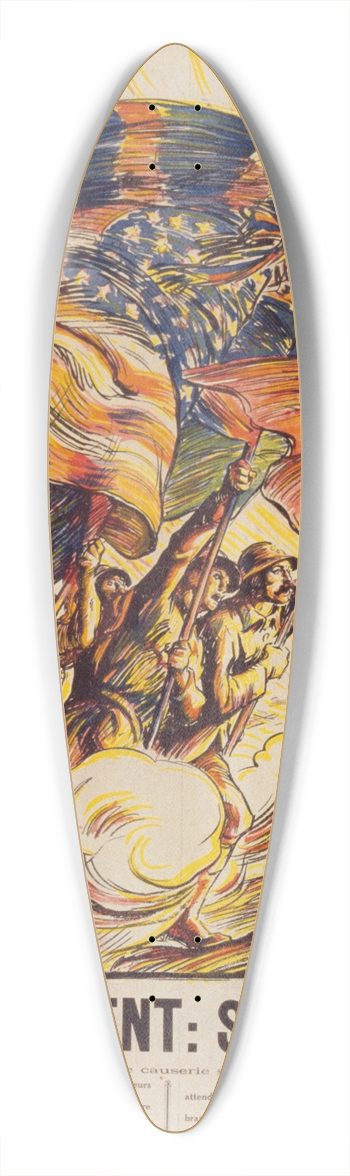 Victor Emile Prouv - Ils combattent; Souscrivons 39.3 inch art pintail longboard deck