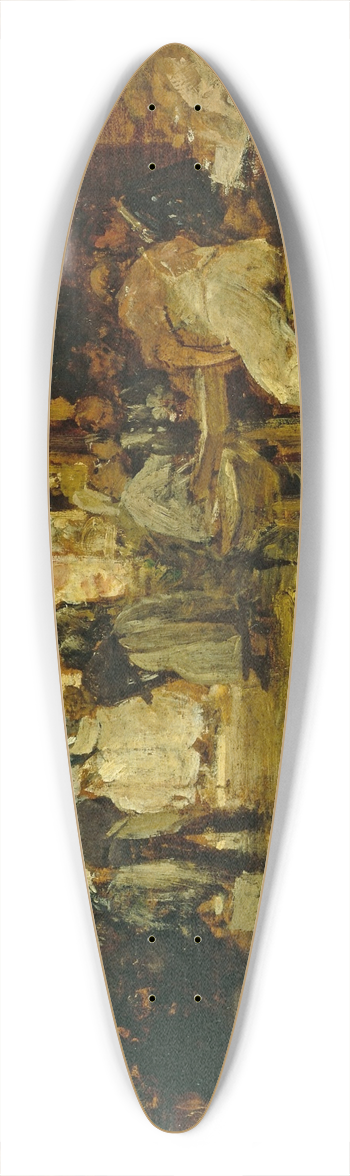 Victor Gabriel Gilbert - Le march de la Madeleine 39.3 inch art pintail longboard deck