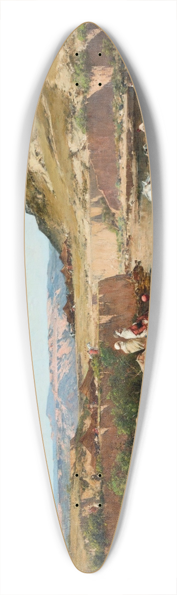Victor Huguet - At the Wadi 39.3 inch art pintail longboard deck