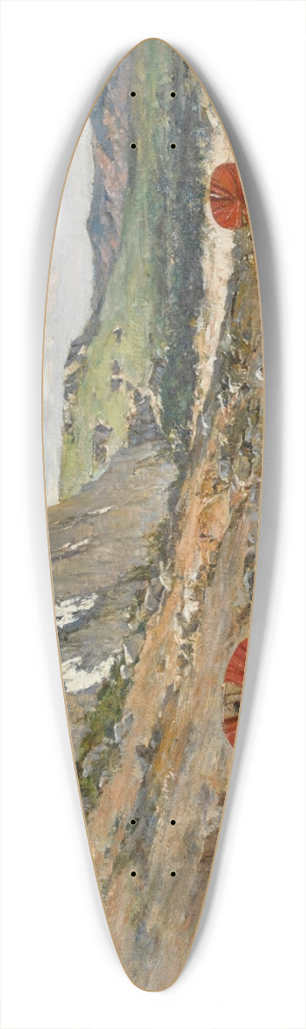 Victor Huguet - Crossing the Wadi 39.3 inch art pintail longboard deck