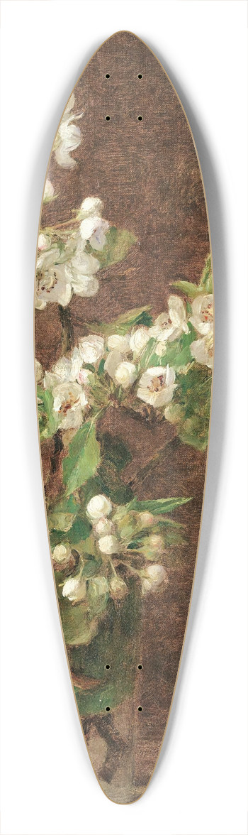 Victoria Fantin-Latour - Apple tree flowers 39.3 inch art pintail longboard deck