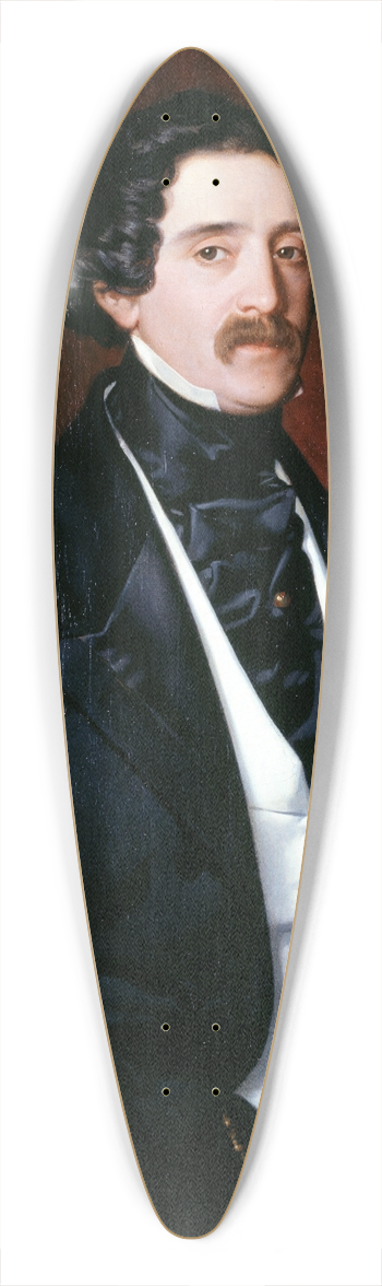 Victor-Louis Mottez - Portrait dEdouard Caillard 39.3 inch art pintail longboard deck