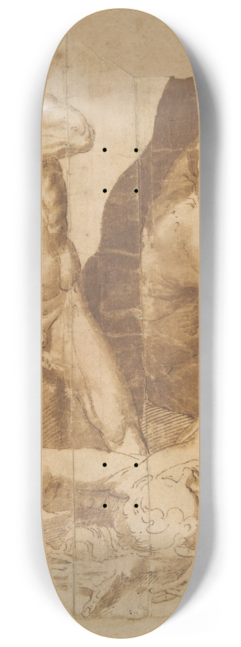 After Federico Zuccaro - Sketch for LastJudgement 8.25 inch art skate deck