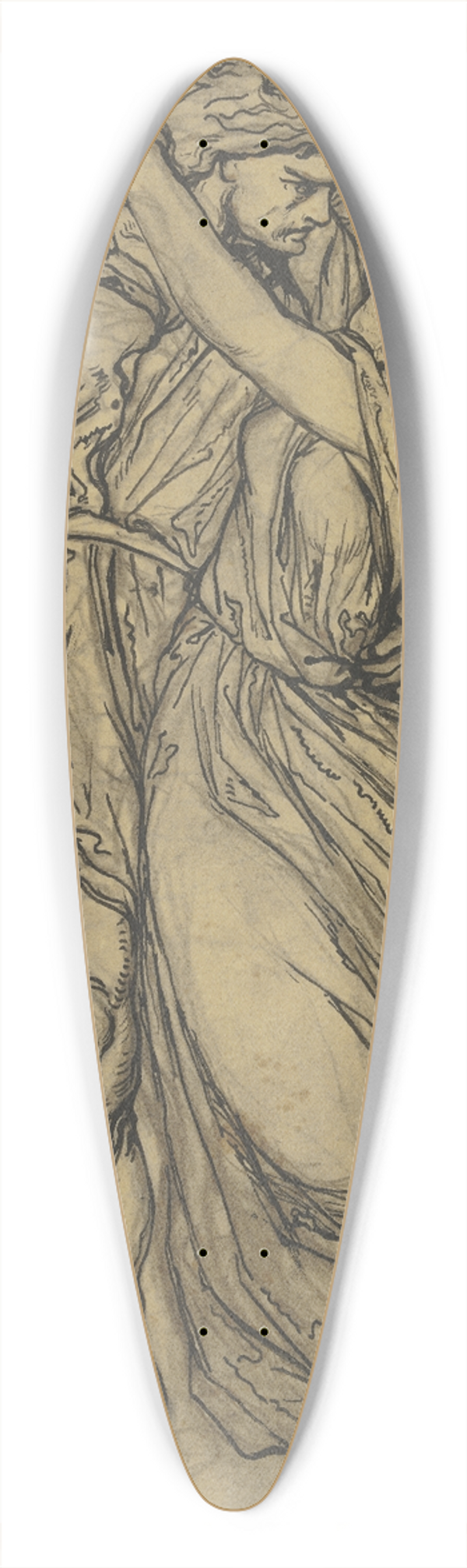 Victor Mller - Charles and Amalie 39.3 inch art pintail longboard deck