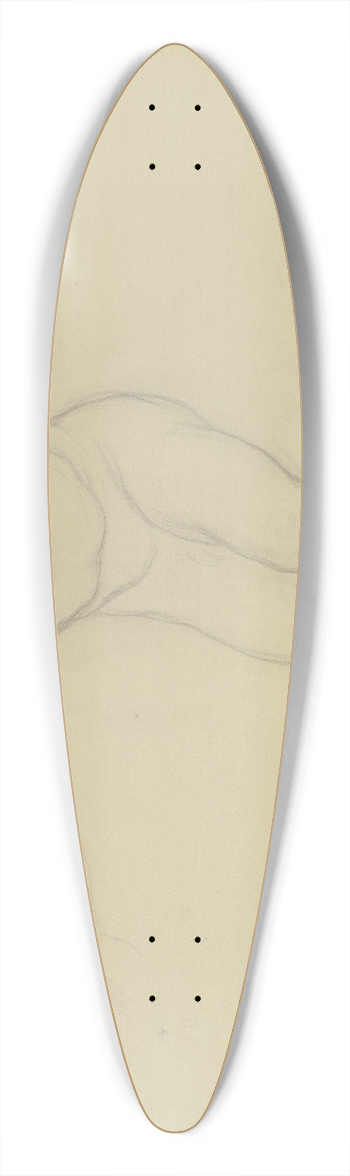 Victor Mller - Kniender mnnlicher Akt in Vorderansicht, in leichter Vorbeugung die Arme ausgebreitet 39.3 inch art pintail longboard deck