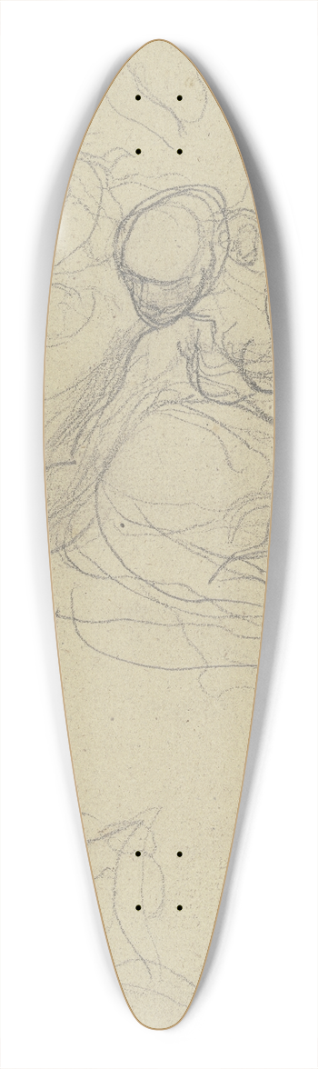 Victor Mller - Liegende und kauernde weibliche Halbakte 39.3 inch art pintail longboard deck