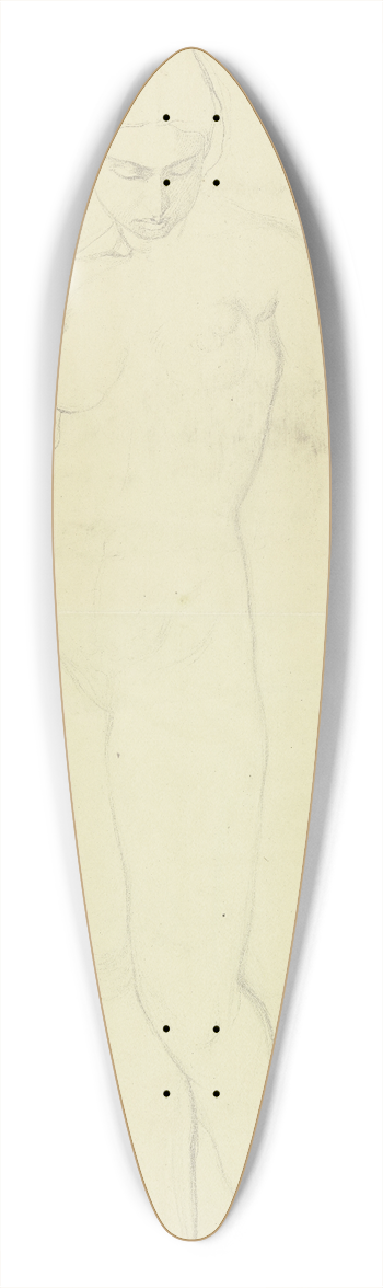 Victor Mller - Stehender weiblicher Akt von vorn, herabblickend 39.3 inch art pintail longboard deck