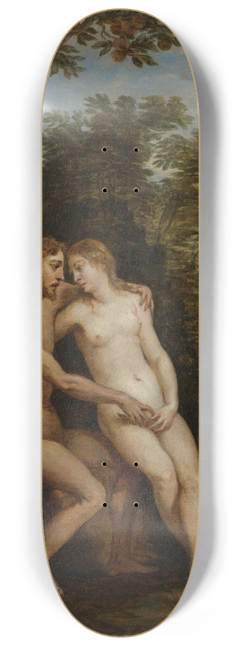 David Teniers The Younger - Adam and Eve in Paradise 8.25 inch art skate deck