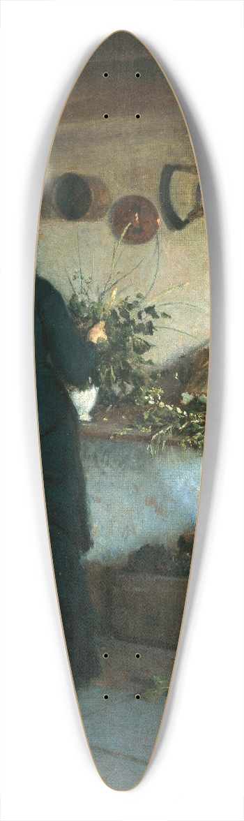 Viggo Johansen - Kitchen interior. The artists wife arranging flowers 39.3 inch art pintail longboard deck