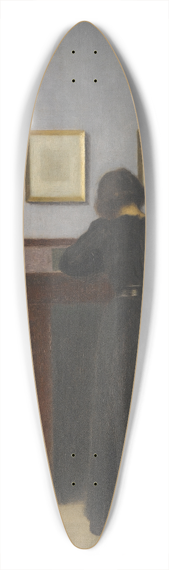 Vilhelm Hammershi - Ida Standing At A Desk 39.3 inch art pintail longboard deck