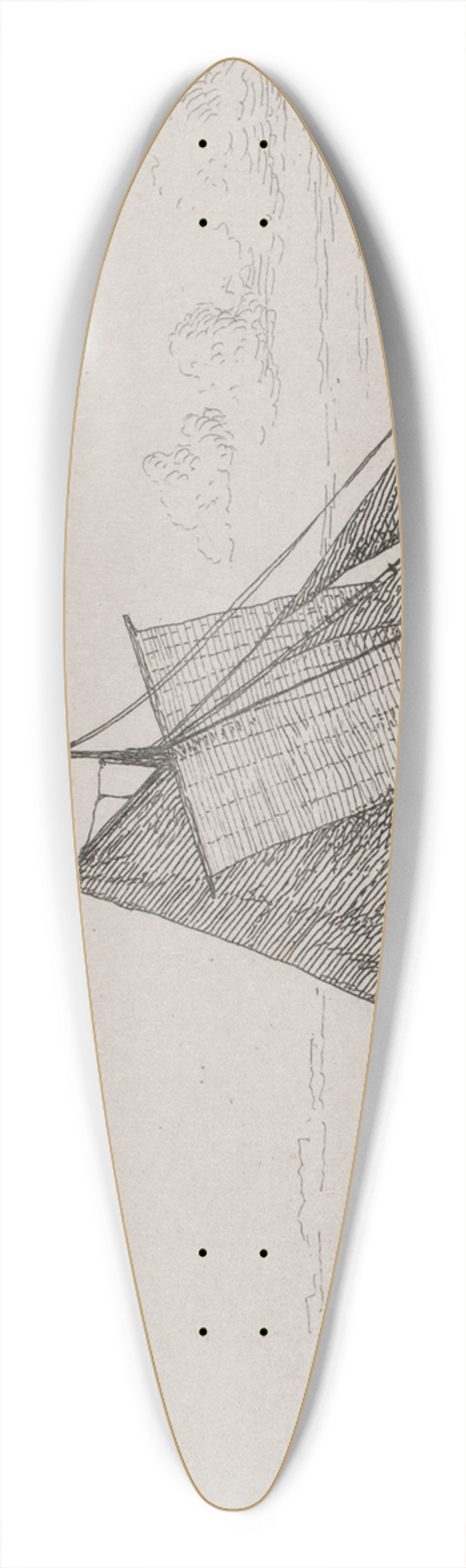 Vilhelm Kyhn - En jagt 39.3 inch art pintail longboard deck