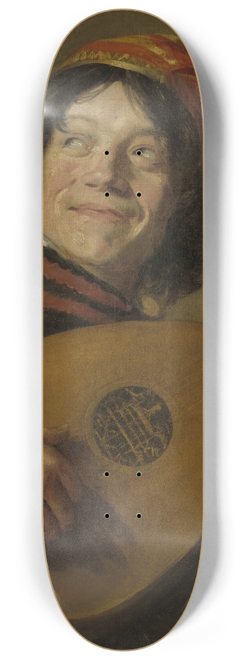 After Frans Hals - The Lute Player 8.25 inch art skate deck