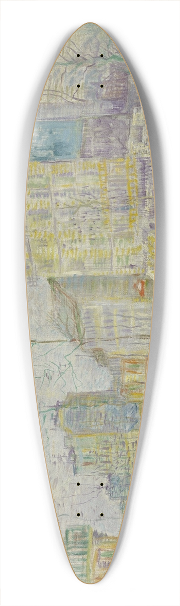 Vincent van Gogh - Boulevard de Clichy 39.3 inch art pintail longboard deck