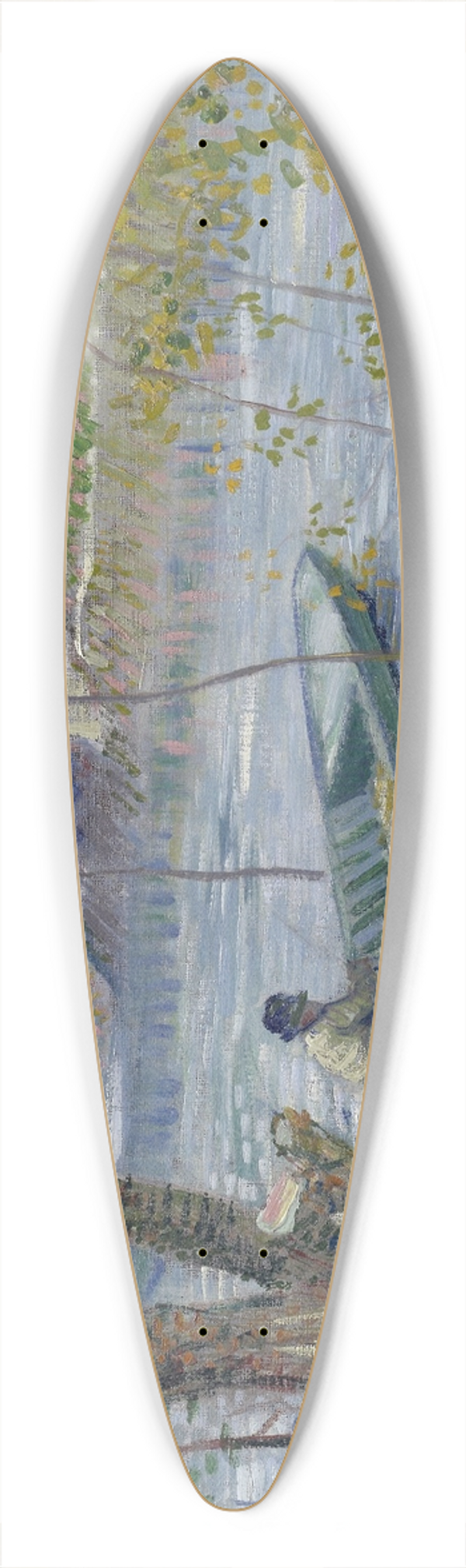 Vincent van Gogh - Fishing in Spring, the Pont de Clichy (Asnires) 39.3 inch art pintail longboard deck