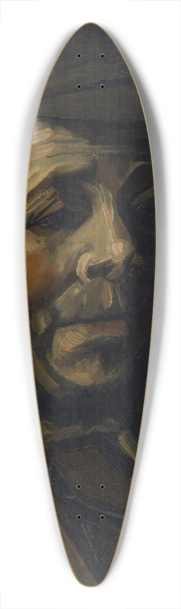 Vincent van Gogh - Head Of A Peasant 39.3 inch art pintail longboard deck
