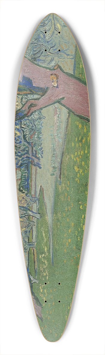 Vincent van Gogh - Orchards in blossom, view of Arles 39.3 inch art pintail longboard deck