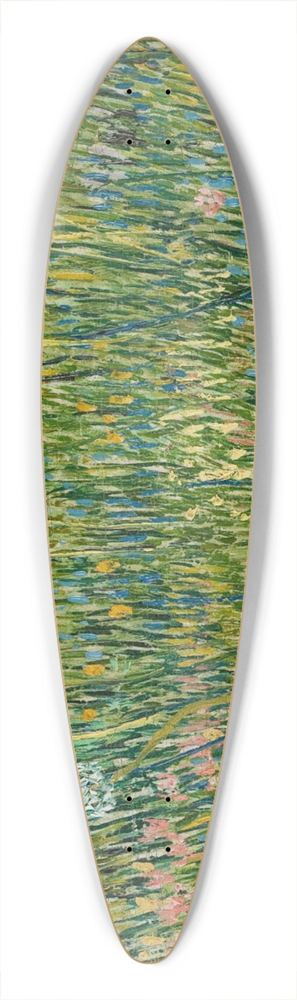 Vincent van Gogh - Patch of grass 39.3 inch art pintail longboard deck