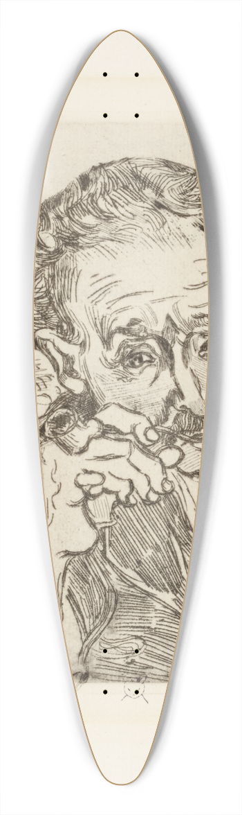 Vincent van Gogh - Portrait of Dr Gachet 39.3 inch art pintail longboard deck