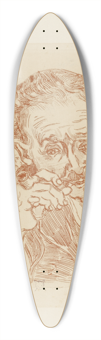 Vincent van Gogh - Portrait of Dr Gachet 39.3 inch art pintail longboard deck