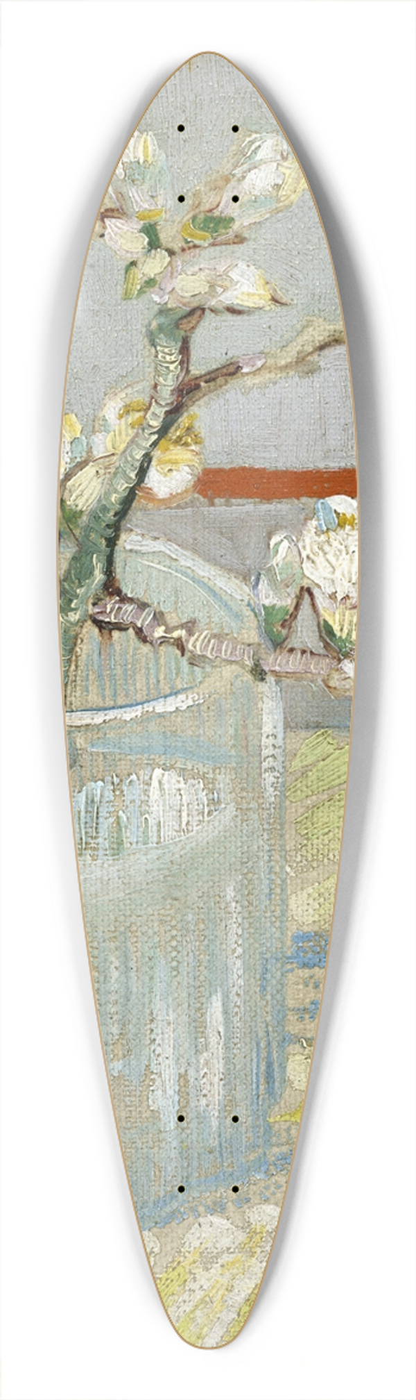 Vincent van Gogh - Sprig of flowering almond in a glass 39.3 inch art pintail longboard deck