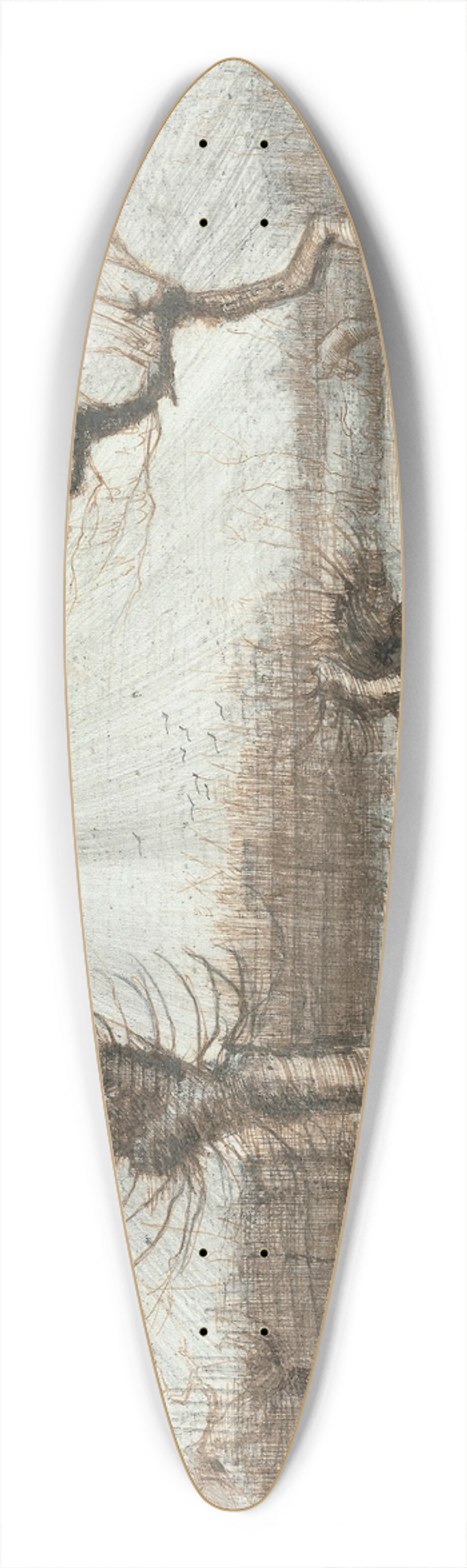 Vincent van Gogh - Tetards (Pollards) 39.3 inch art pintail longboard deck
