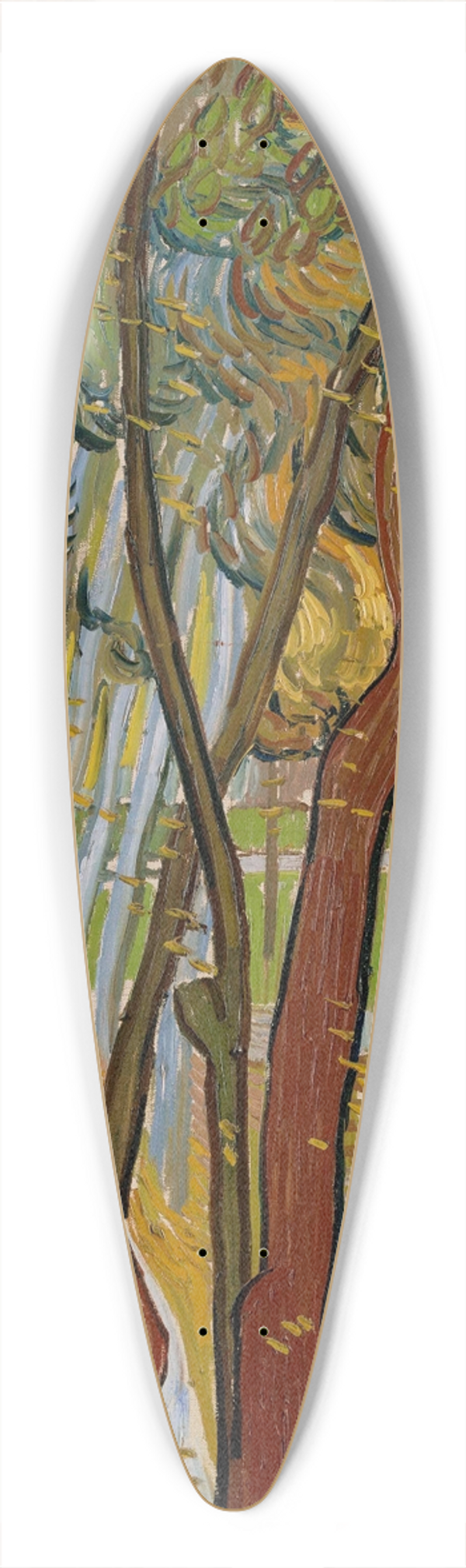 Vincent van Gogh - The garden of Saint Pauls Hospital (`The fall of the leaves) 39.3 inch art pintail longboard deck