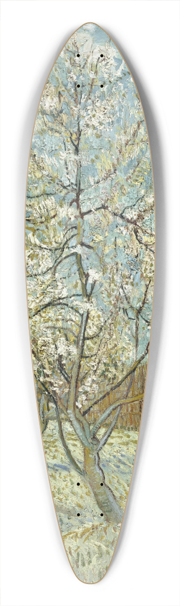 Vincent van Gogh - The pink peach tree 39.3 inch art pintail longboard deck