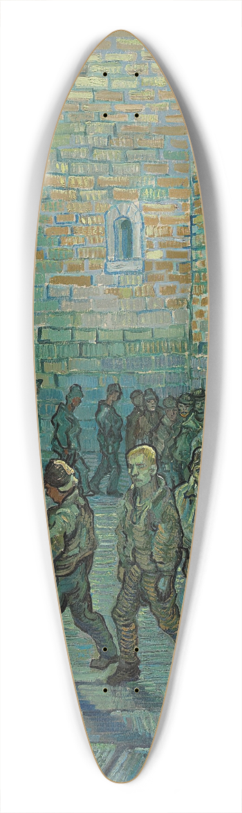 Vincent van Gogh - The Prison Courtyard 39.3 inch art pintail longboard deck
