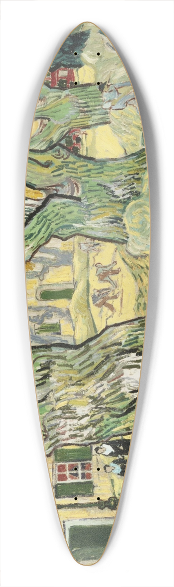 Vincent van Gogh - The Road Menders 39.3 inch art pintail longboard deck